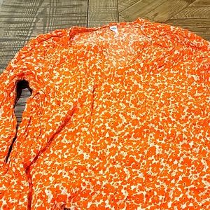 Pullover blouse, floral XL